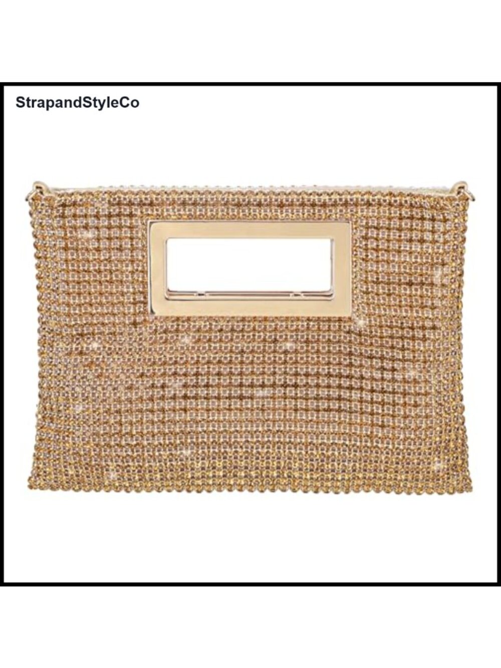Crystal Rhinestone Clutch Evening Bag Sparkly Wedding Party Purse